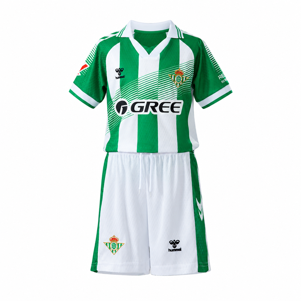 Komplettes Real Betis Trikot-Set Sonderedition 25-26 Kindergröße