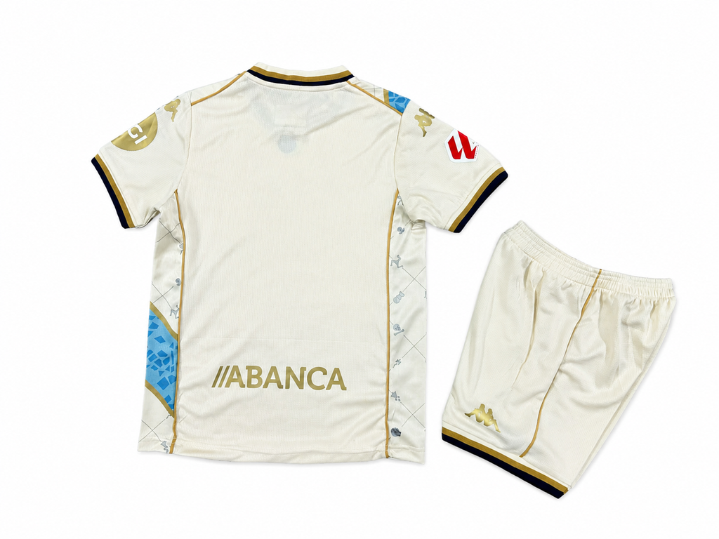 Equipación completa RC Deportivo de La Coruña 3º equipación 25-26 talla de niño