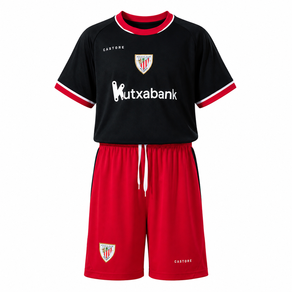 Komplette Ausrüstung Athletic Club Bilbao 1. Trikot 25-26 Kindergröße