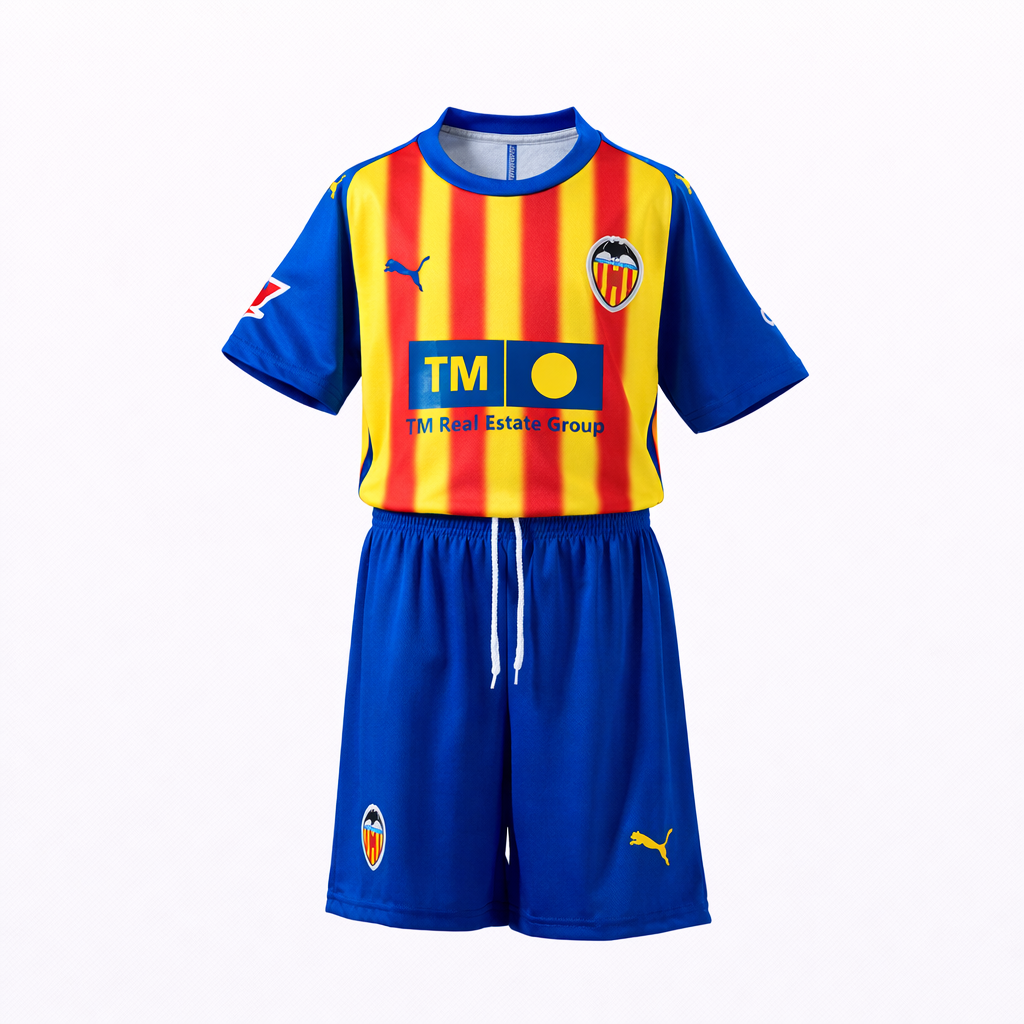 Equipación completa Valencia CF 2º equipación 25-26 talla de niño