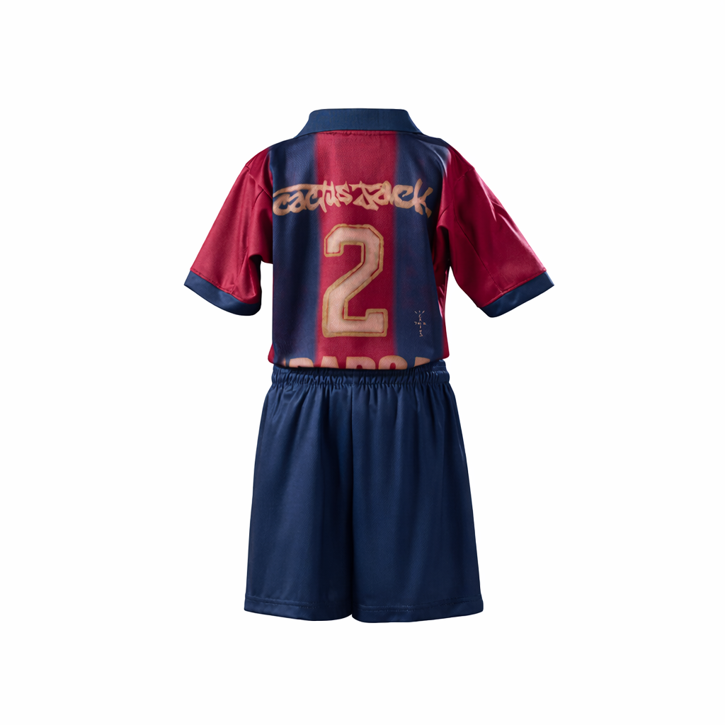 Equipación completa FC Barcelona Edición Travis Scott 25-26 talla de niño