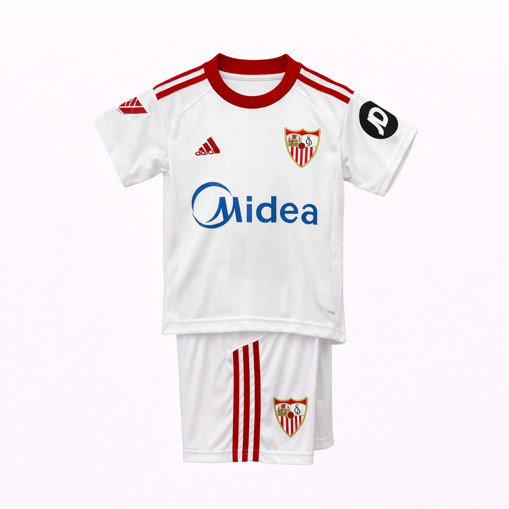 Equipación completa Sevilla FC 1º equipación 25-26 talla de niño