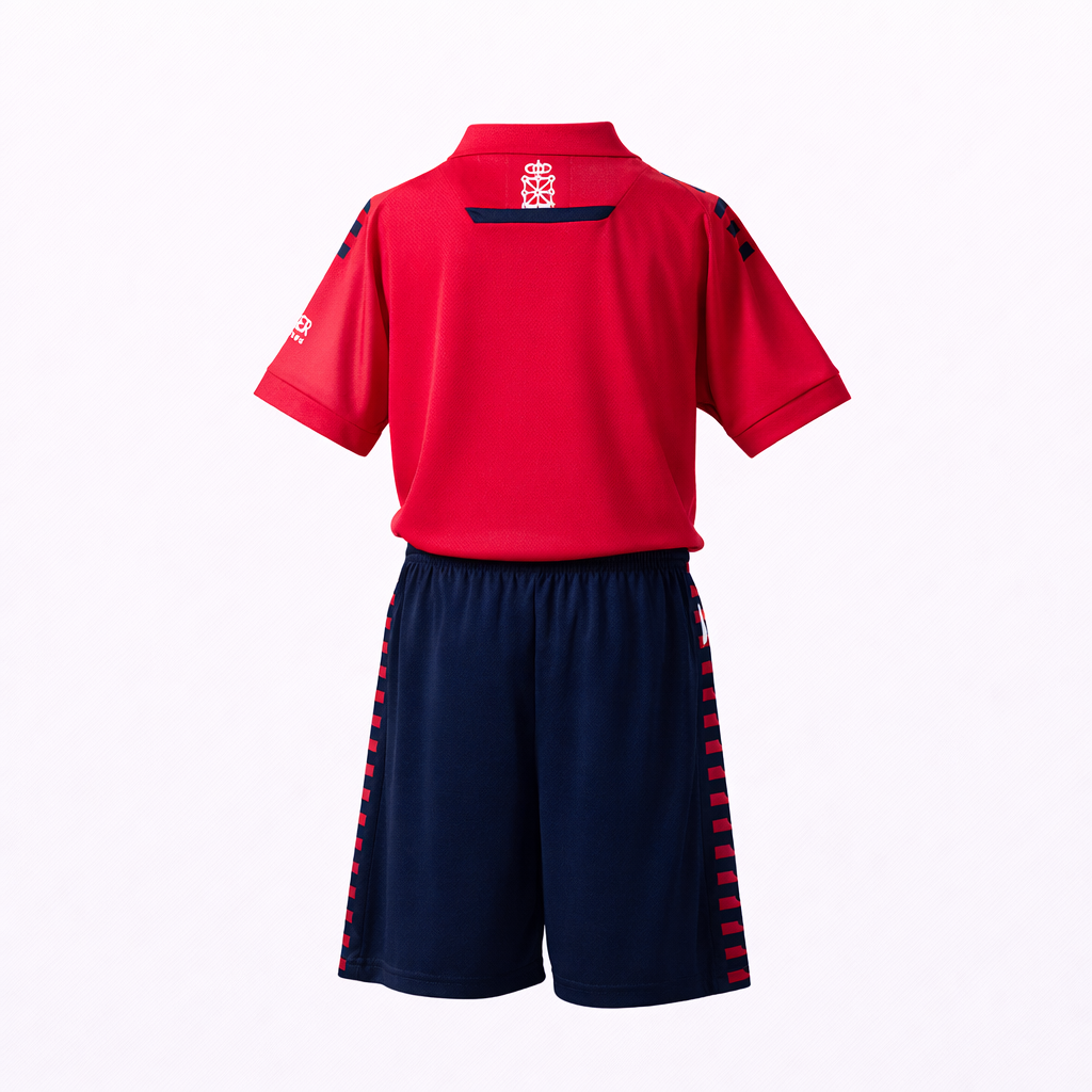Equipación completa Osasuna 1º equipación 25-26 talla de niño