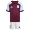 Equipación completa Aston Villa FC 1º equipación 25-26 talla de niño