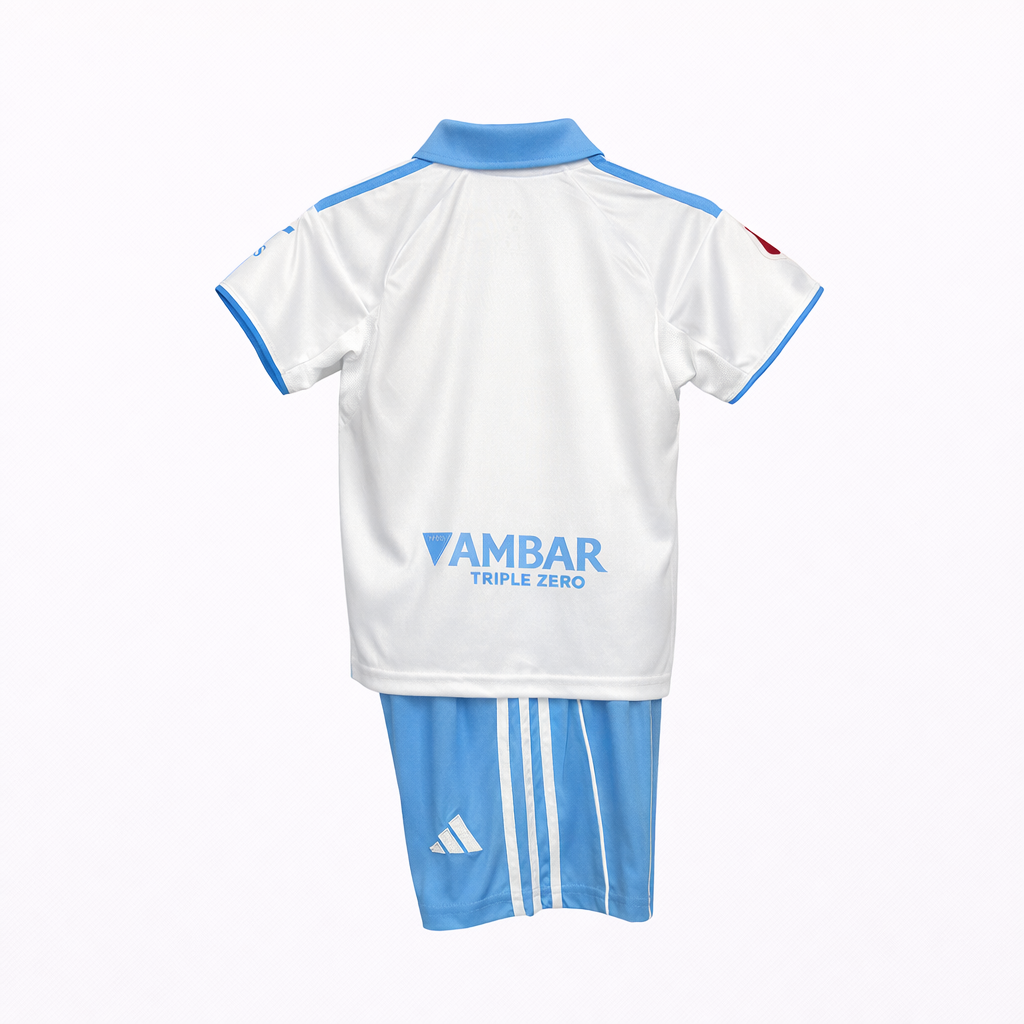 Equipación completa Real Zaragoza 1º equipación 25-26 talla de niño