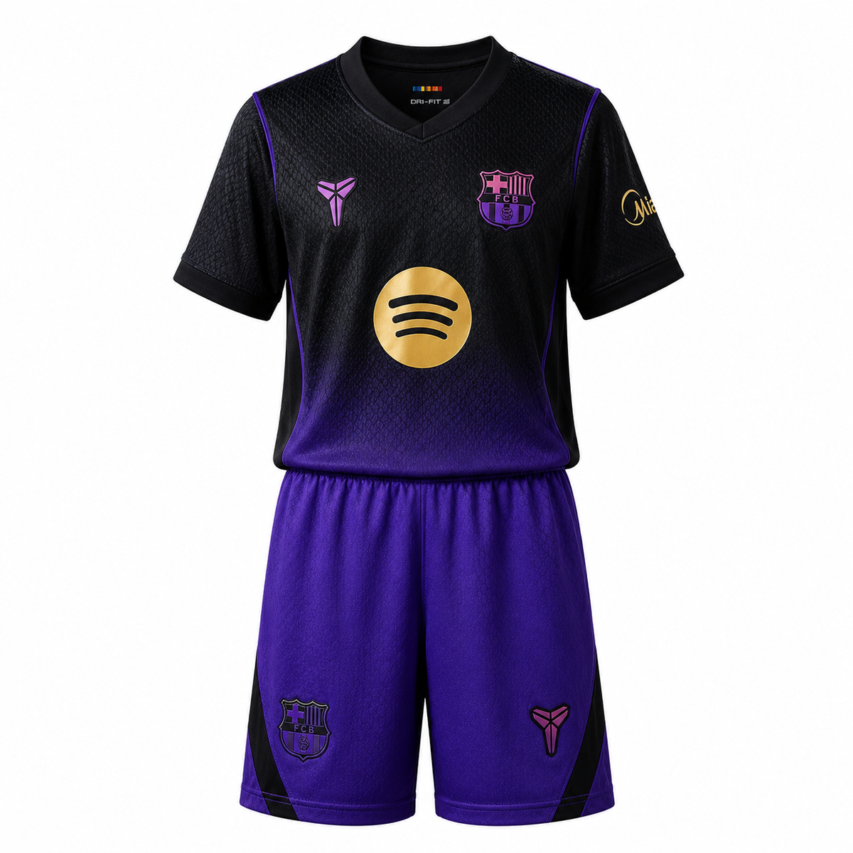 Komplettes FC Barcelona Travis Scott Edition Ausrüstungsset 25-26 Kindergröße