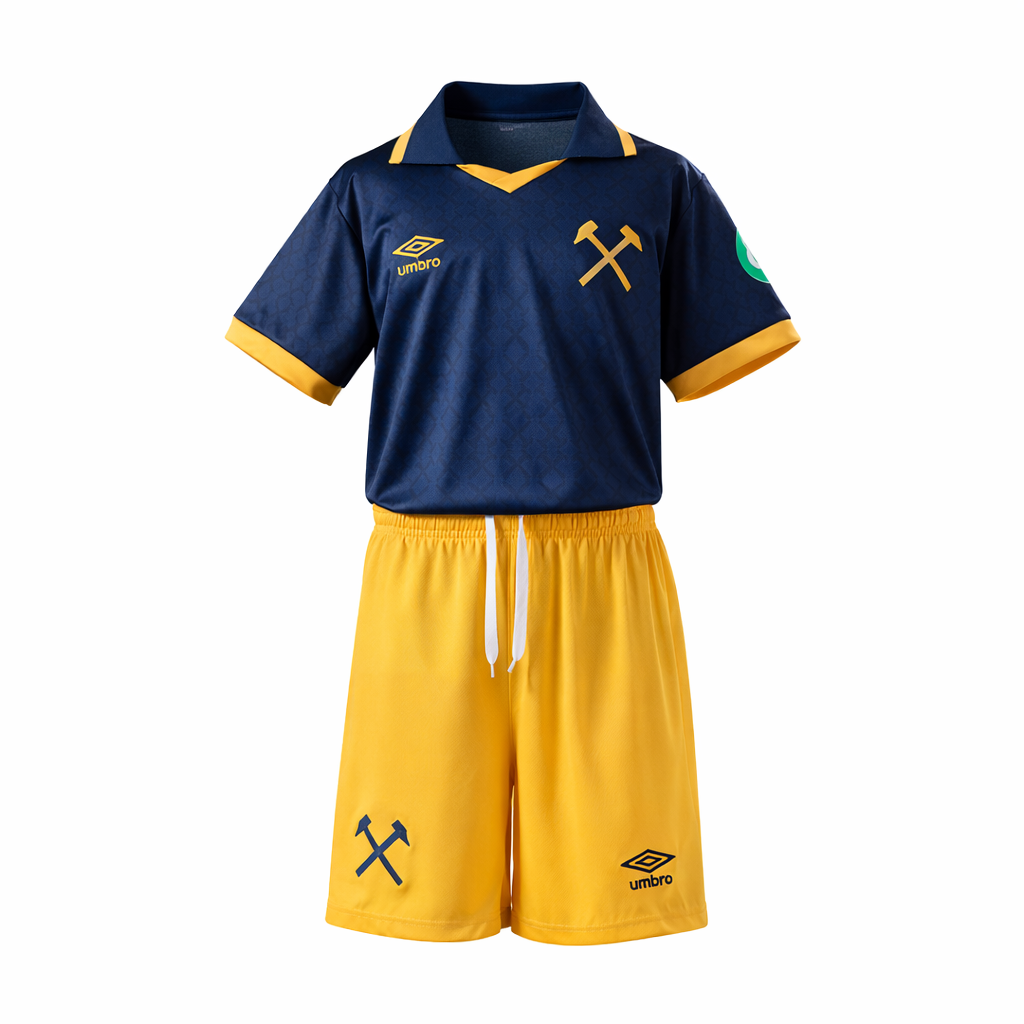 Komplettes West Ham United FC 3. Trikot 25-26 Kindergröße