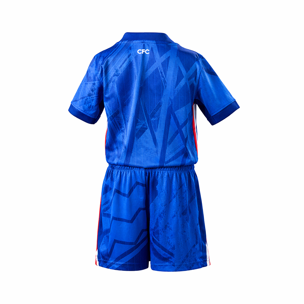 Komplette Ausrüstung FC Chelsea Heimtrikot 25-26 Kindergröße